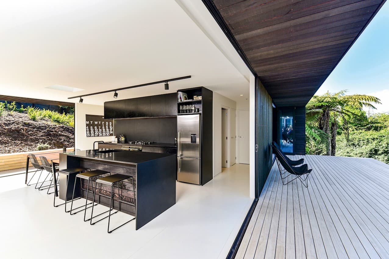 The kitchen from the deck