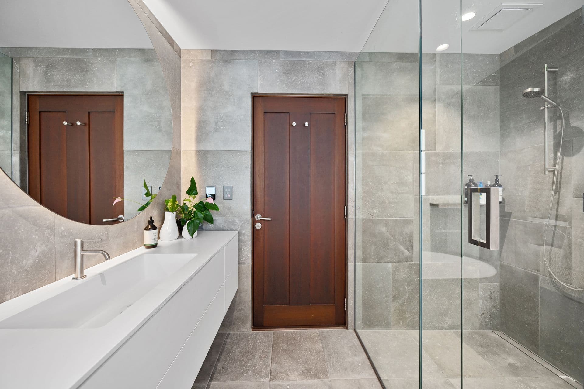 One of the rebuilt bathrooms