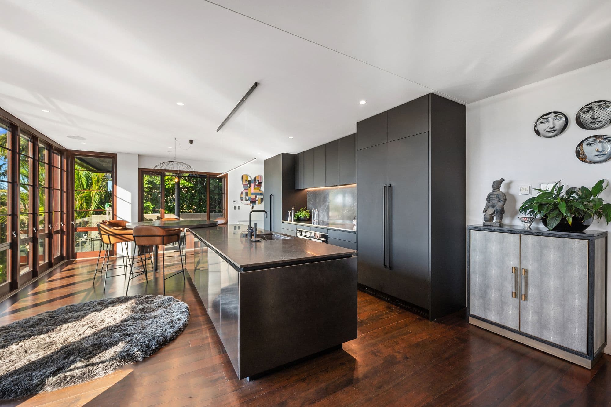 Rawhitiroa renovation in Kohimarama, the enlarged kitchen and dining